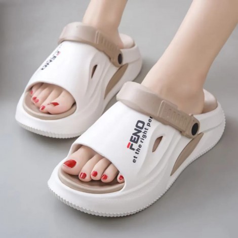 Papuci tip crocs Fino crem new easter