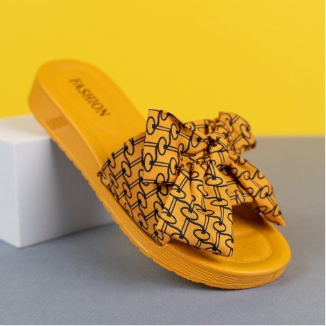 Papuci Paola yellow