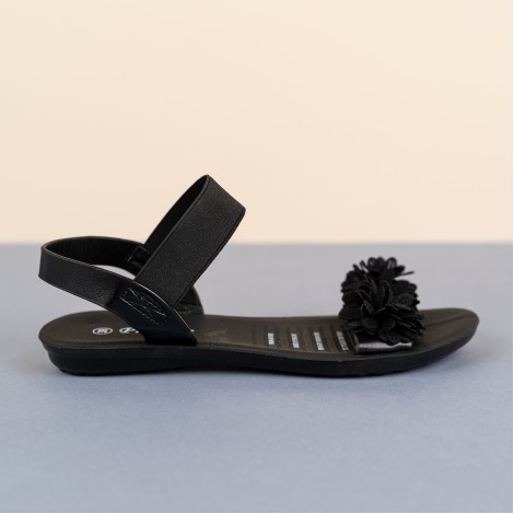 Sandale Flower black