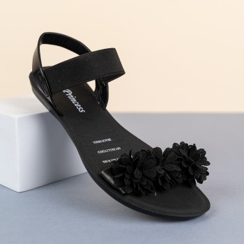 Sandale Flower black