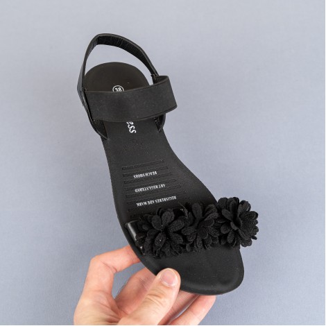 Sandale Flower black