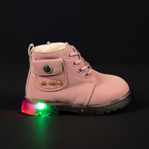 Ghete cu luminite Sansa pink imblanite
