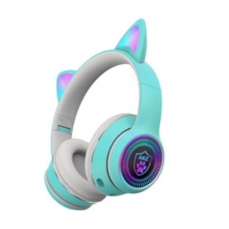Casti wireless pliabile, Urechi de pisica, Bluetooth 5.0, Handsfree, HiFi, Bass Stereo, LED, TF