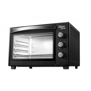 Cuptor electric cu ventilator Zilan ZLN-3727, 45L, 2000W, geam dublu, max 230 grade, temporizator 90 min, negru