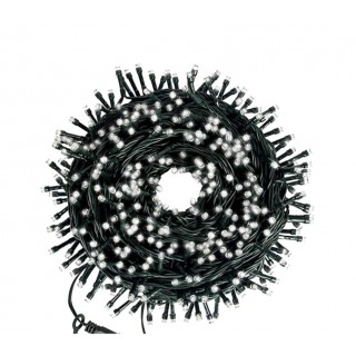 Instalatie de Craciun, tip liniara, pentru exterior, 100 led-uri, alb cald