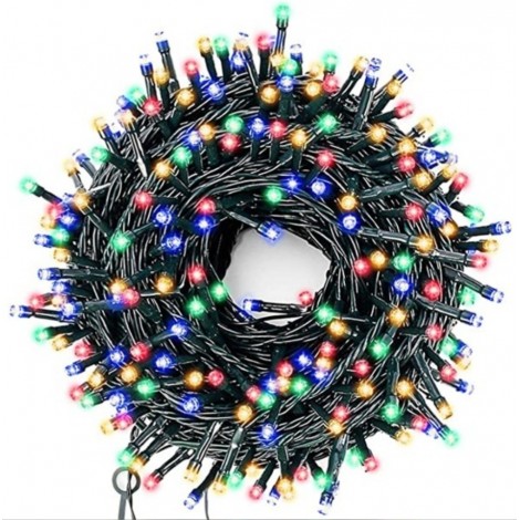 Instalatie de brad, 100 led-uri , 7 metri, 8 jocuri lumini, multicolor 