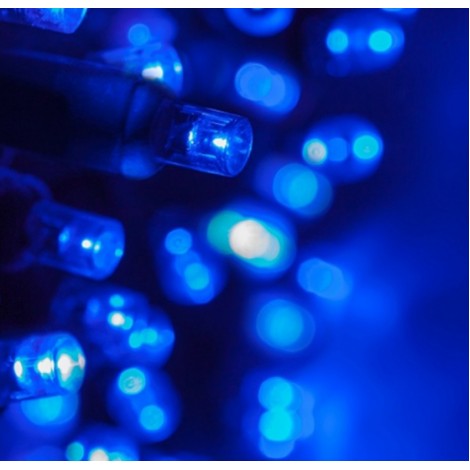 Instalatie de brad, 100 led-uri , 9 metri, 8 jocuri lumini, albastru