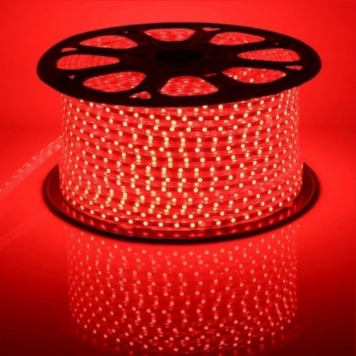 Instalatie tip furtun luminos, 8 jocuri de lumini, 10m, lumina rosie