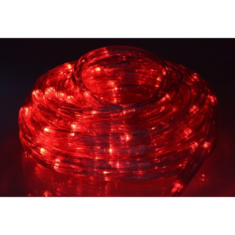 Instalatie tip furtun luminos, 8 jocuri de lumini, 10m, lumina rosie