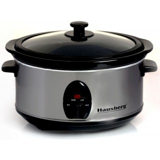 Oala electrica Hausberg HB-1302, 320 W, 8 L, control temperatura, mentinere cald, inox
