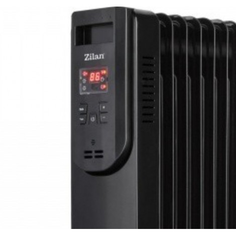 Calorifer electric cu ulei Zilan ZLN-3031, 2000W, 9 elementi, telecomanda, ecran LED, negru