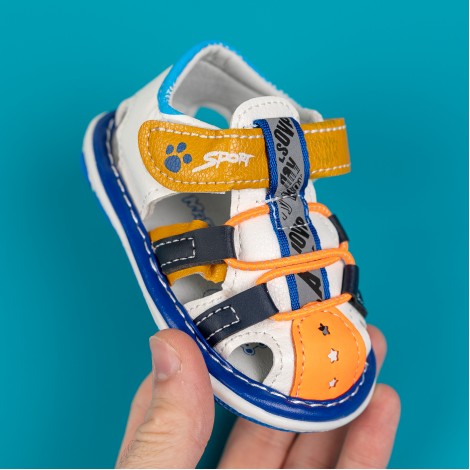 Sandale Sava orange, cu sunete