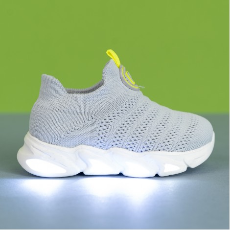Pantofi Sport cu luminite Paco gri