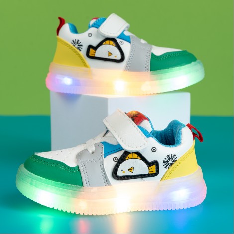Pantofi Sport cu luminite Arigo green