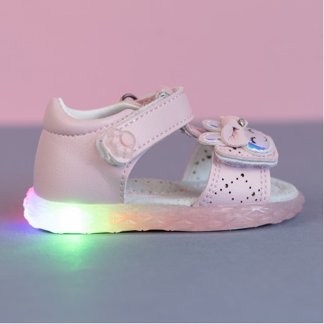 Sandale Flavi Roz cu luminite Sandale Flavi Roz cu luminite