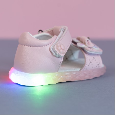Sandale Flavi Roz cu luminite Sandale Flavi Roz cu luminite