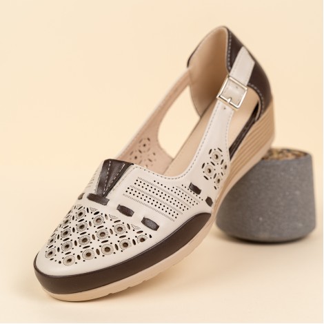 Pantofi Mirele bej