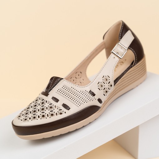 Pantofi Mirele bej
