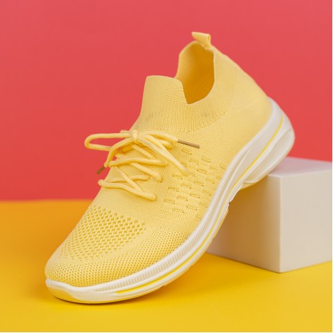 Pantofi scoala Sport Amy yellow