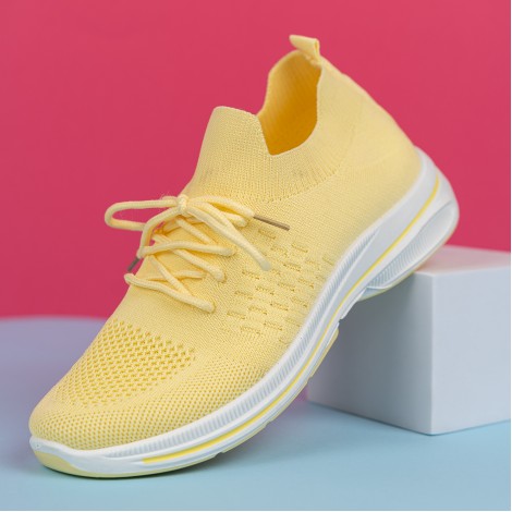Pantofi scoala Sport Amy yellow