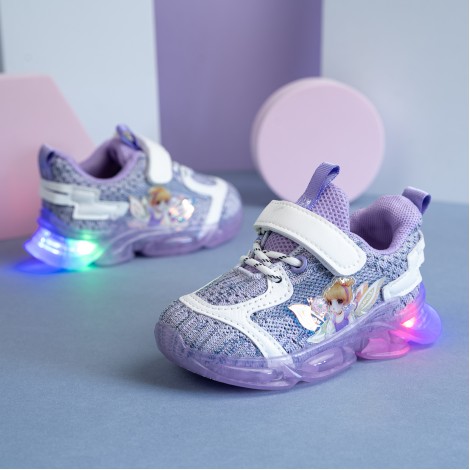 Pantofi Sport cu luminite Clara violet