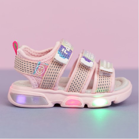 Sandale Abir Roz cu luminite Sandale Abir Roz cu luminite