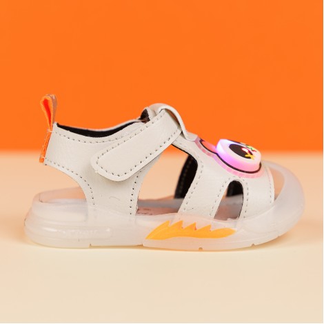 Sandale Alvaro albe, cu luminite
