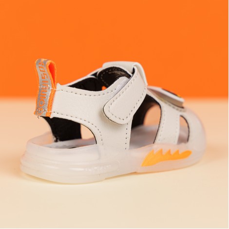 Sandale Alvaro albe, cu luminite