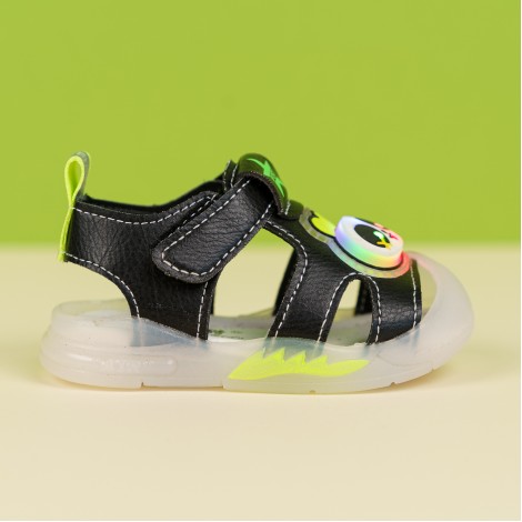 Sandale Alvaro negre, cu luminite Sandale Alvaro negre, cu luminite