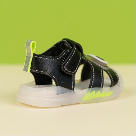 Sandale Alvaro negre, cu luminite Sandale Alvaro negre, cu luminite