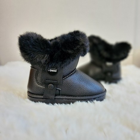 Ghete Puff negre imblanite