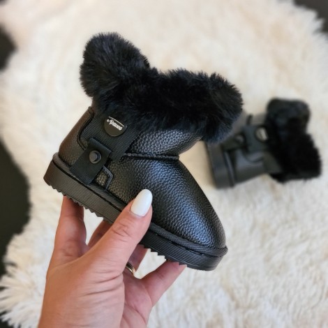 Ghete Puff negre imblanite