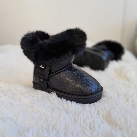 Ghete Puff negre imblanite