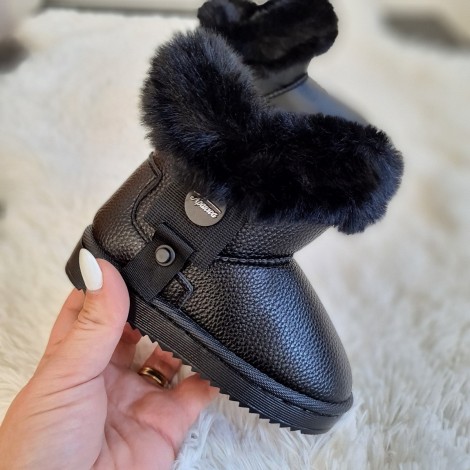 Ghete Puff negre imblanite