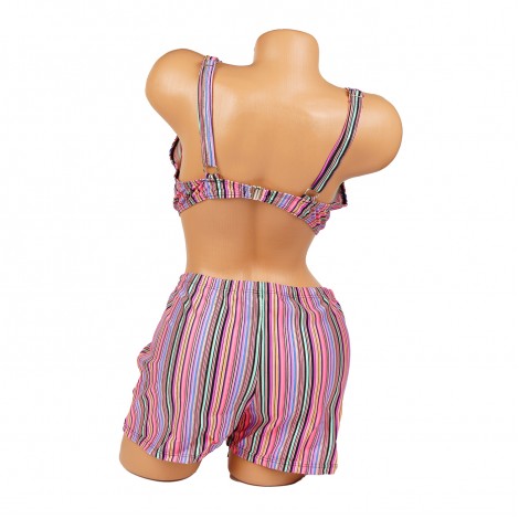 Costum de baie Petra, roz, 2 piese cu boxeri