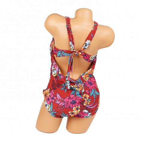 Costum de baie Meda, rosu, intreg