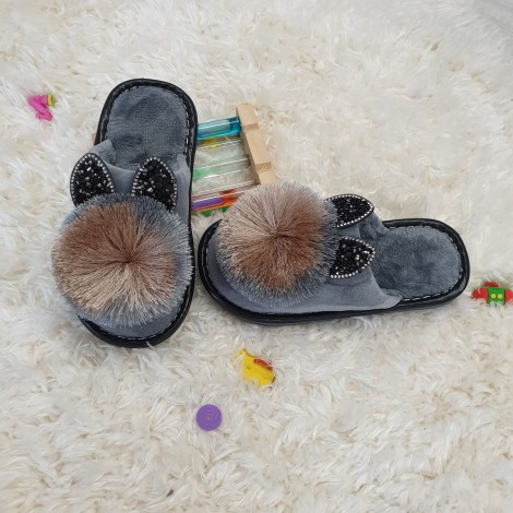 Papuci de casa bunny gri