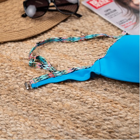 Costum de baie Antonia, albastru, 2 piese