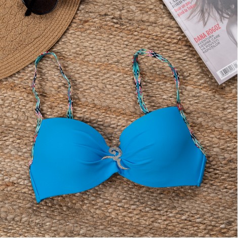 Costum de baie Antonia, albastru, 2 piese