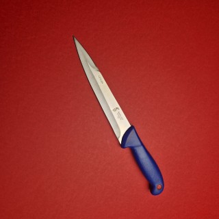 Cutit macelarie injunghiat Gama 33cm, lama 19cm otel inox, maner abs albastru, varf dublu FeroCut