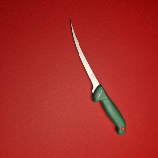 Cutit macelarie filetat 32cm, lama subtire 17cm otel inox, maner abs verde FeroCut