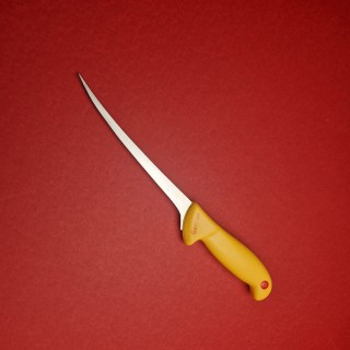 Cutit macelarie filetat 32cm, lama subtire 17cm otel inox, maner abs galben FeroCut