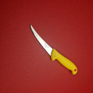Cutit macelarie transat 27cm, lama 12cm otel inox, maner abs galben FeroCut