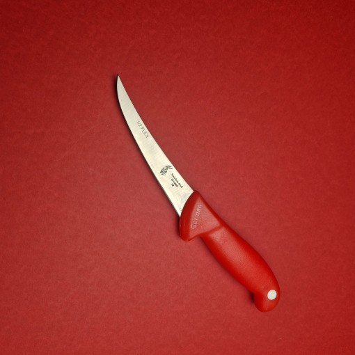 Cutit macelarie transat 27cm, lama 12cm otel inox, maner abs rosu FeroCut