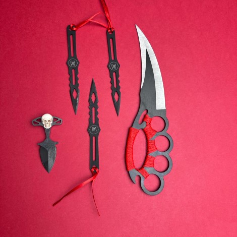 Set HOBBY 5 piese, lama otel inox, diverse modele, SKULL