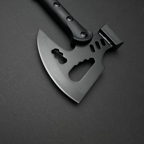 Topor camping si drumetii 40cm, lama otel inoxidabil, diverse functii