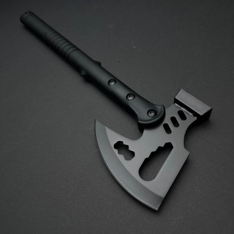 Topor camping si drumetii 40cm, lama otel inoxidabil, diverse functii