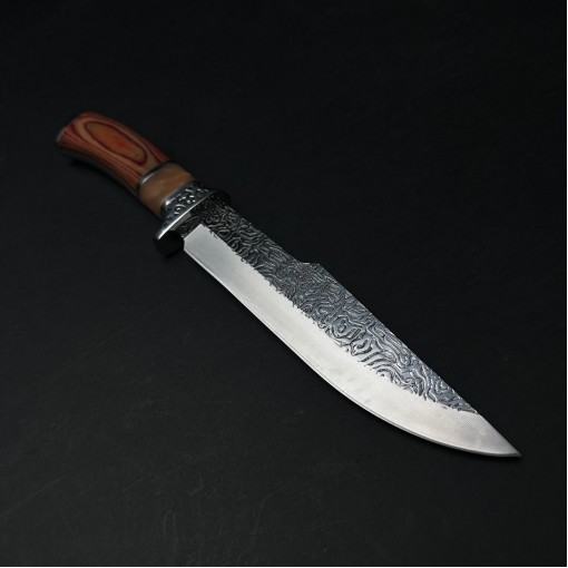 Cutit camping și drumetie 32cm, lama otel inox, maner lemn maro, CB005 cadou barbati FR18