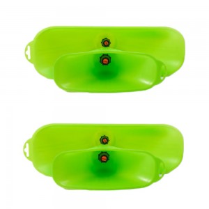 Set 4 bucati Clopot erbicid mic+mare pentru pompa de stropit 24 si 37 cm, plastic verde