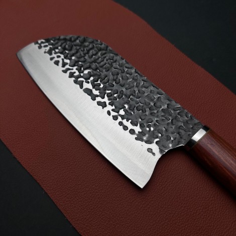 Cutit fier forjat tip satar Gama Padurar, 30cm, lama curbata, maner lemn maro, 255-17 a4